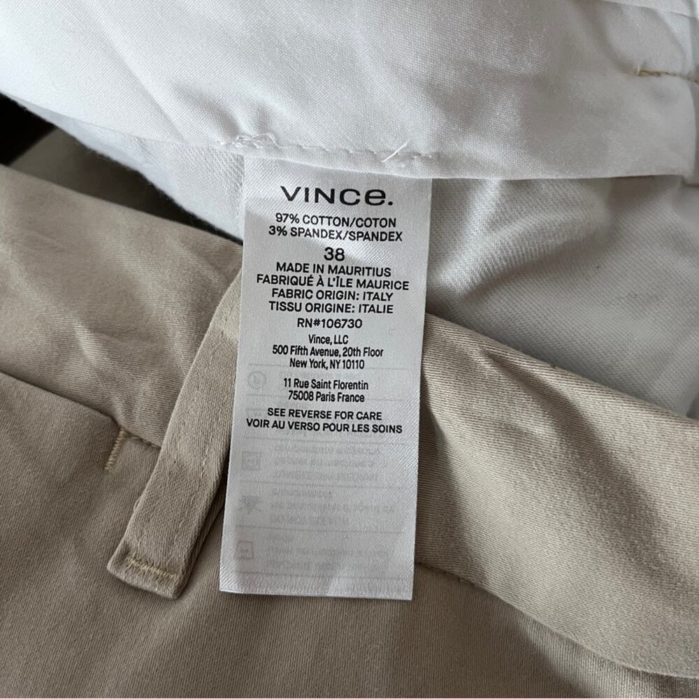 Vince Men's Dylan Slim Fit Chino Trouser pants tan - 38 - Picture 12 of 12
